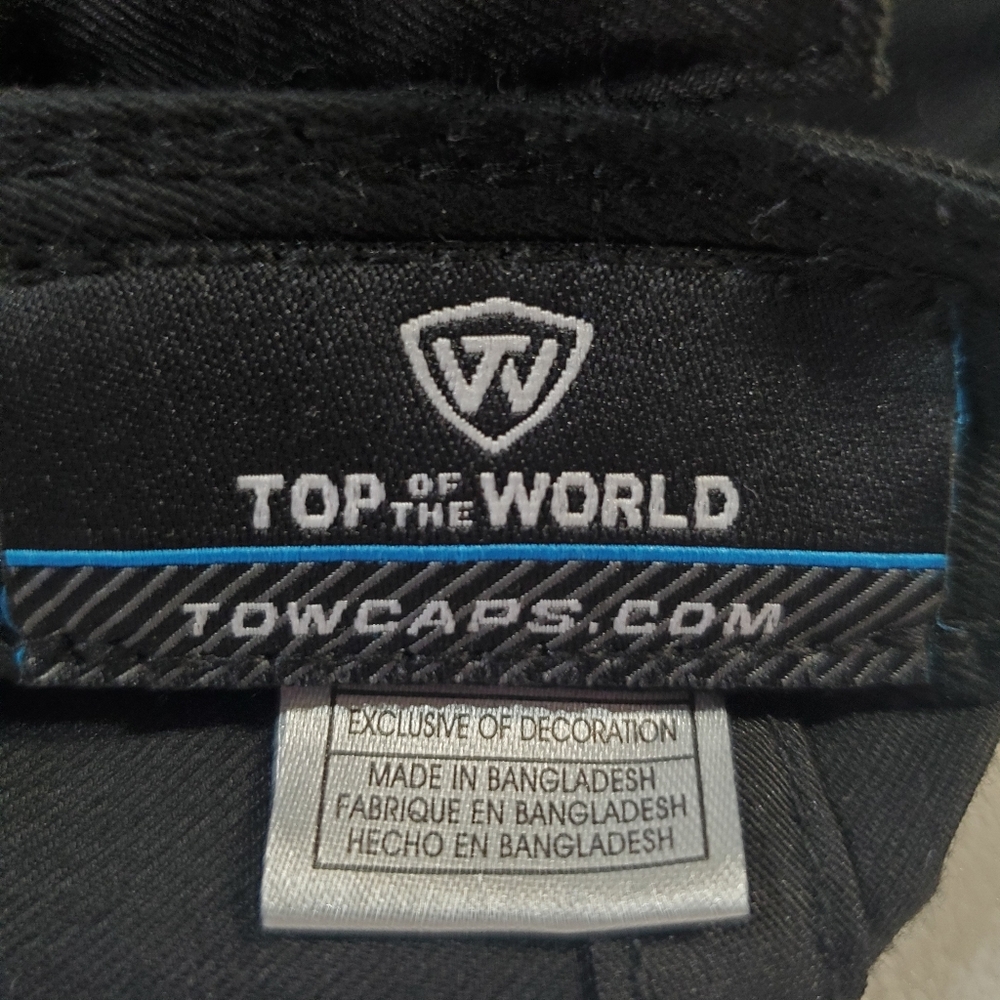 Top of the World Black Cap with Blue Accent Logo - Picture 6 of 8